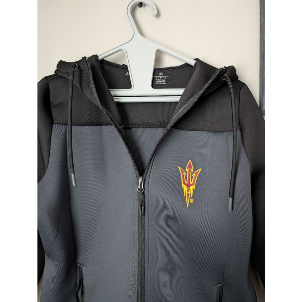 Antigua Gray & Black Arizona State Sun Devils Hoodie M, Womens - Picture 7 of 15